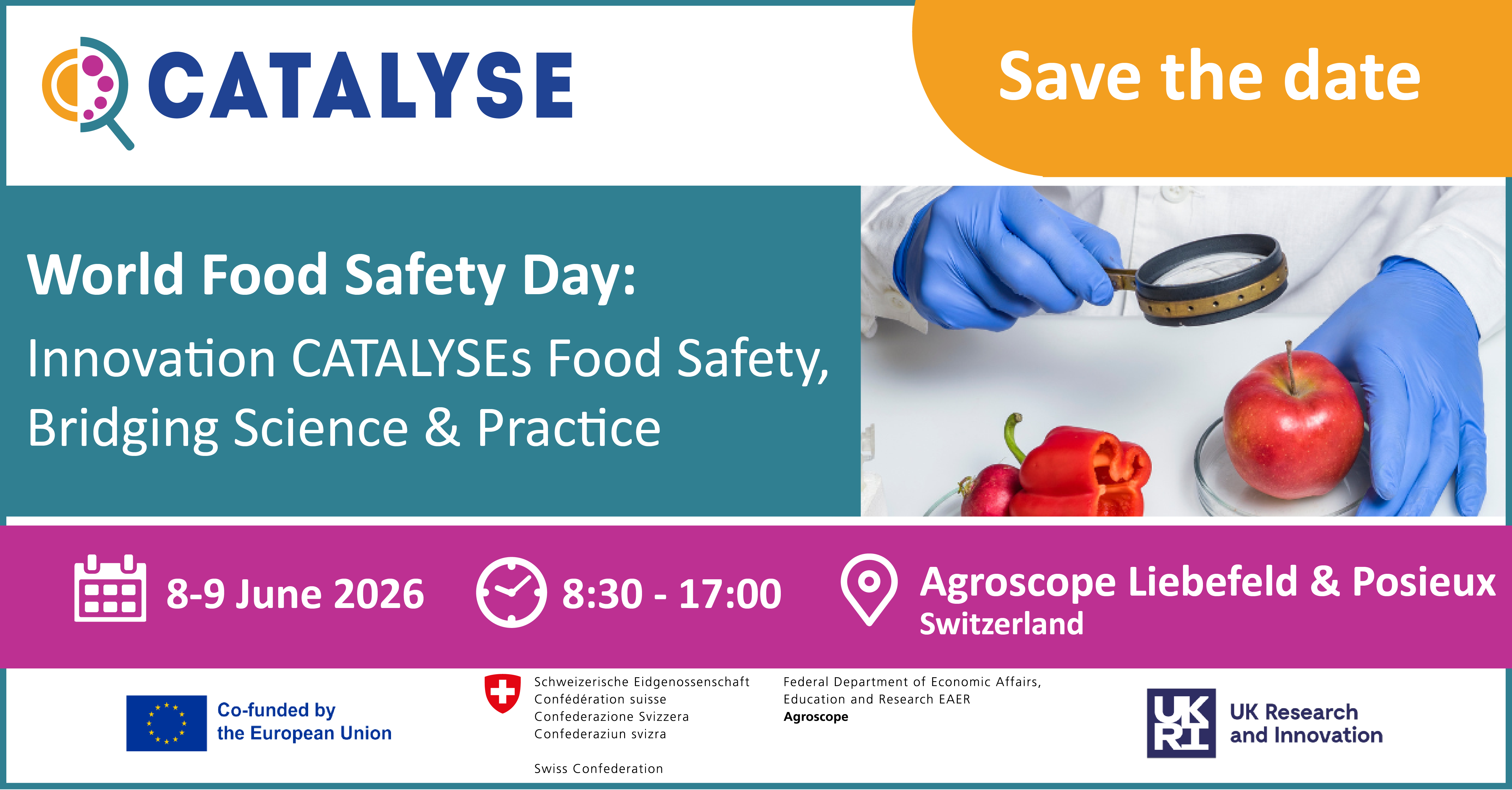 Innovation CATALYSEs Food Safety – Bridging Science and Practice